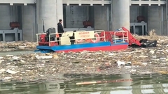 Navio de coleta de lixo Yongsheng em funcionamento #machine garbagecollection #garbagecleaninginriver